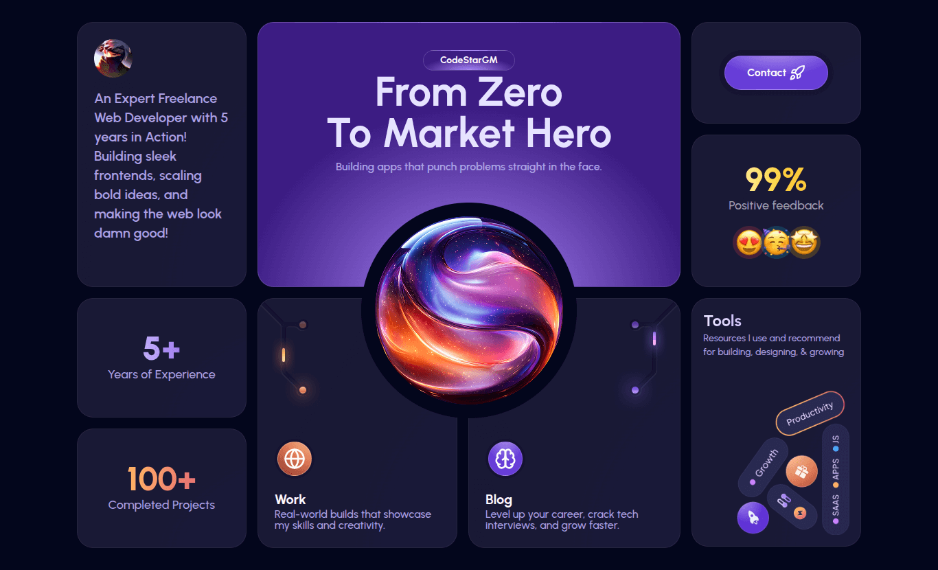 Portfolio Desktop View